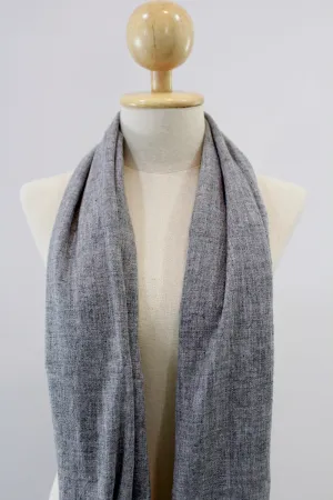 100% Cashmere Medium Grainy Gray Pashmina Shawl/Scarf