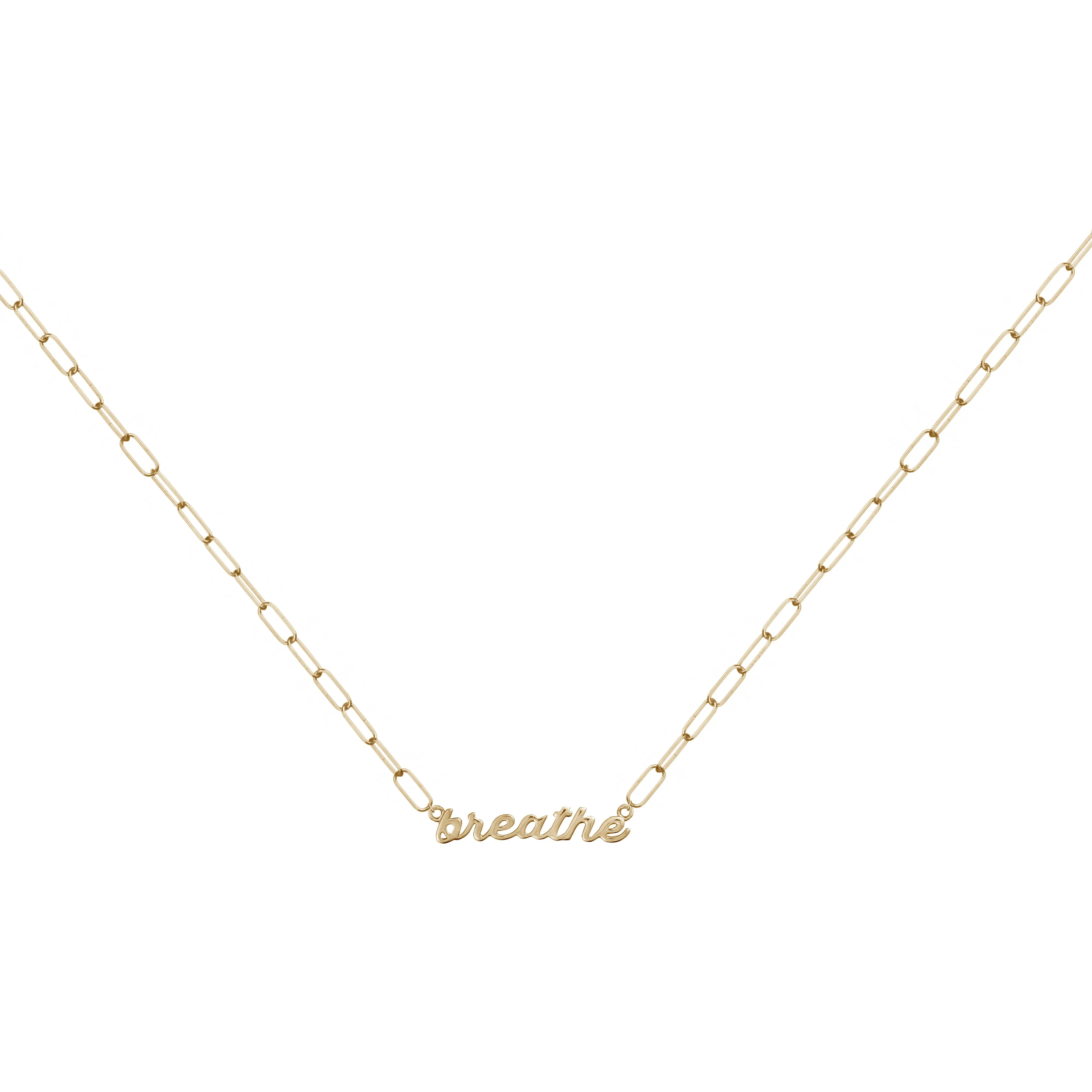 18K Gold Vermeil Nameplate Necklace With Chain Link