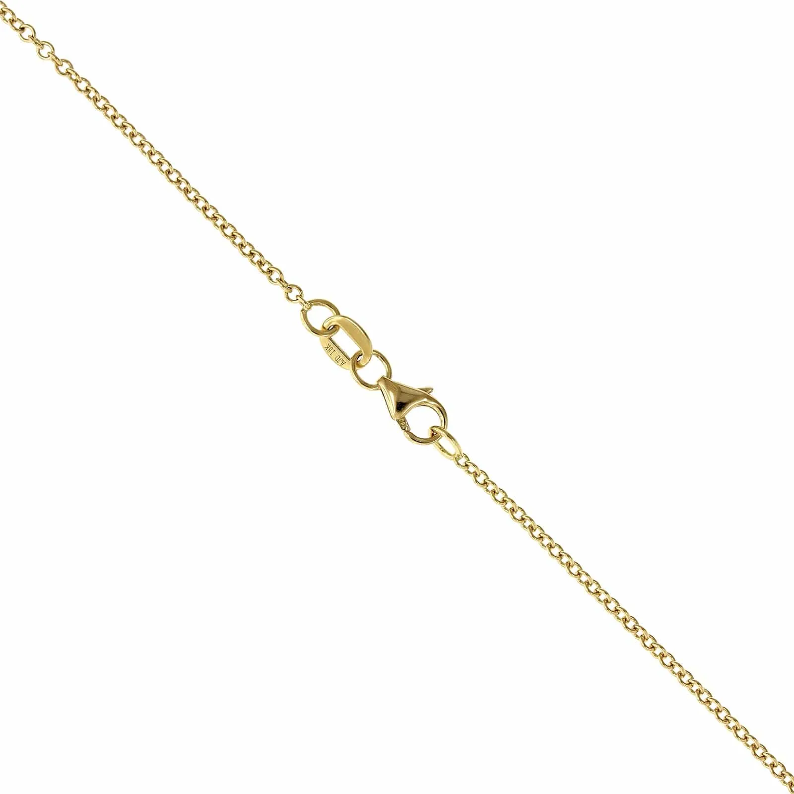 18K Yellow & White Gold 9 Stone Adjustable Diamond Necklace