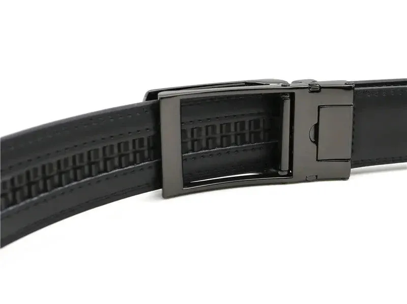 3.5cm Genuine Leather Automatic Buckle Belt