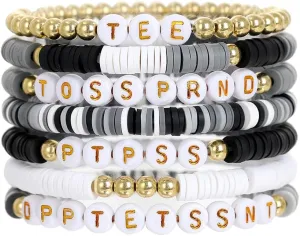 7PCS Friendship Stretch Bracelets Set Tortu Singer Music Concert Jewelry for Women