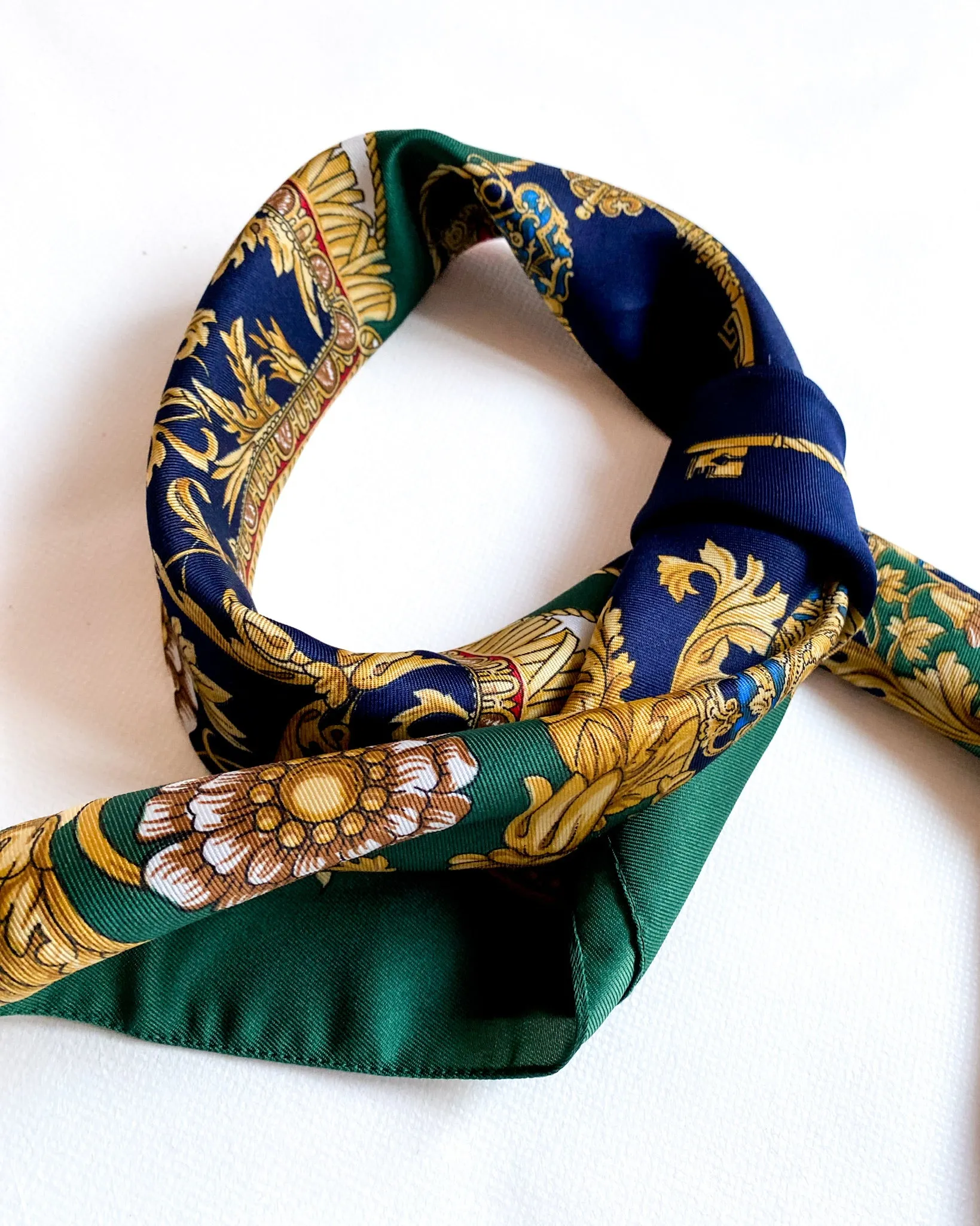 80s/90s vintage set of matching scarves. Shipped gift-wrapped.