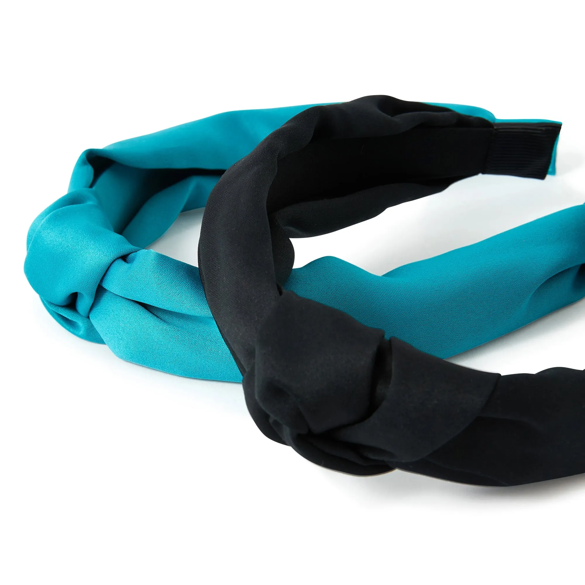 Accessorize London Women's Set of 2 Knot Satin Headband