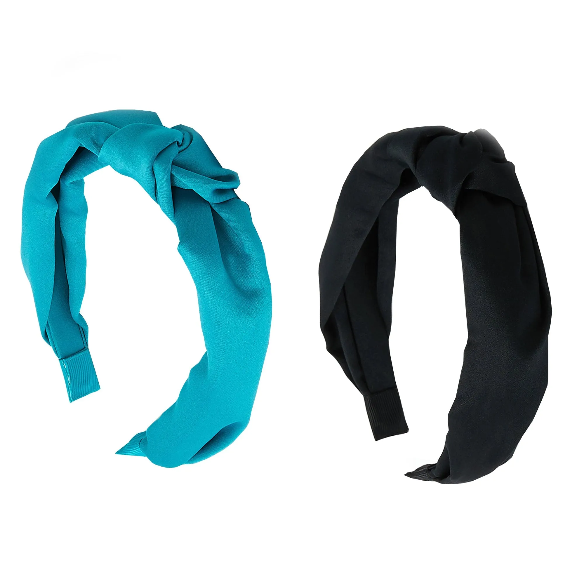 Accessorize London Women's Set of 2 Knot Satin Headband