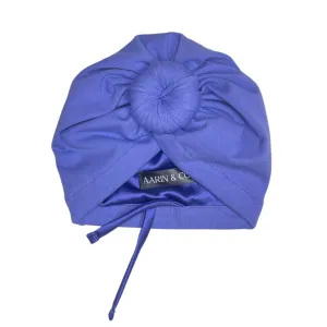 Adjustable Satin Lined Turban-Periwinkle