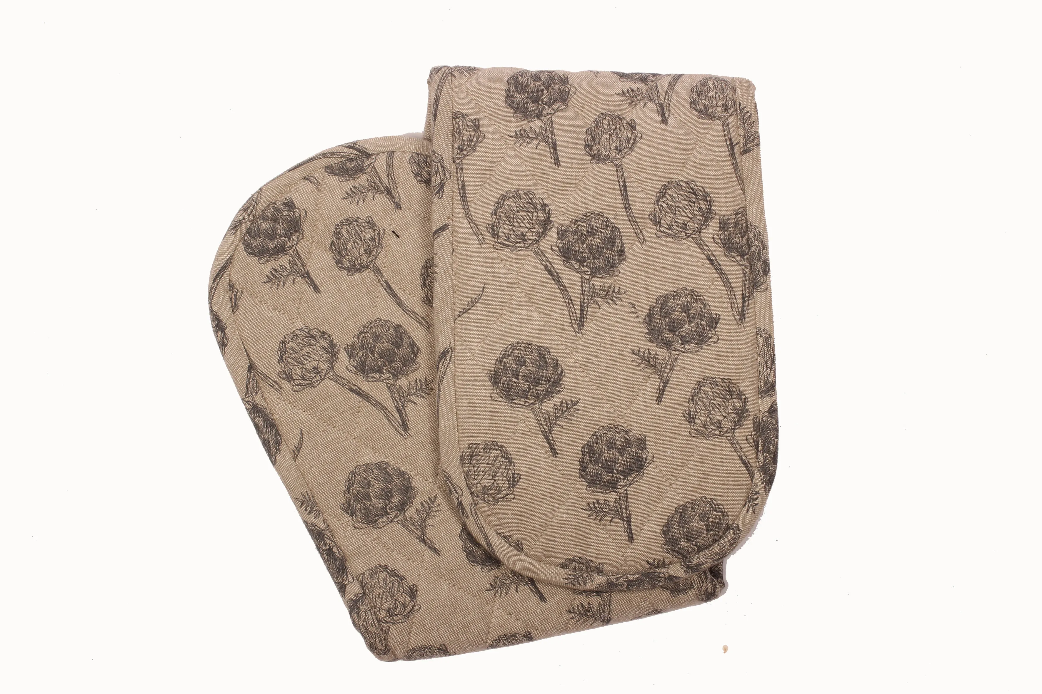 Artichoke Double Oven Glove - Charcoal