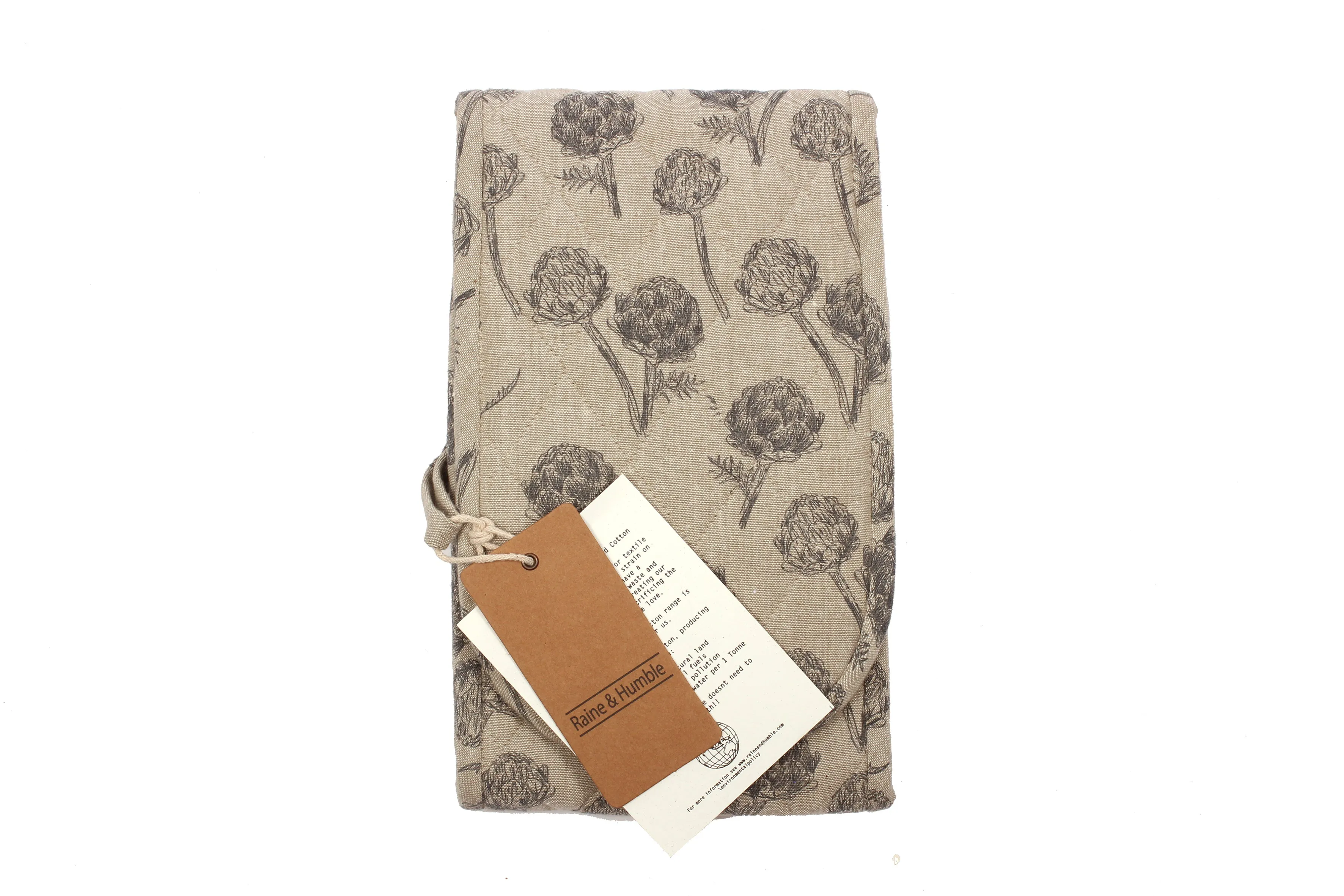 Artichoke Double Oven Glove - Charcoal