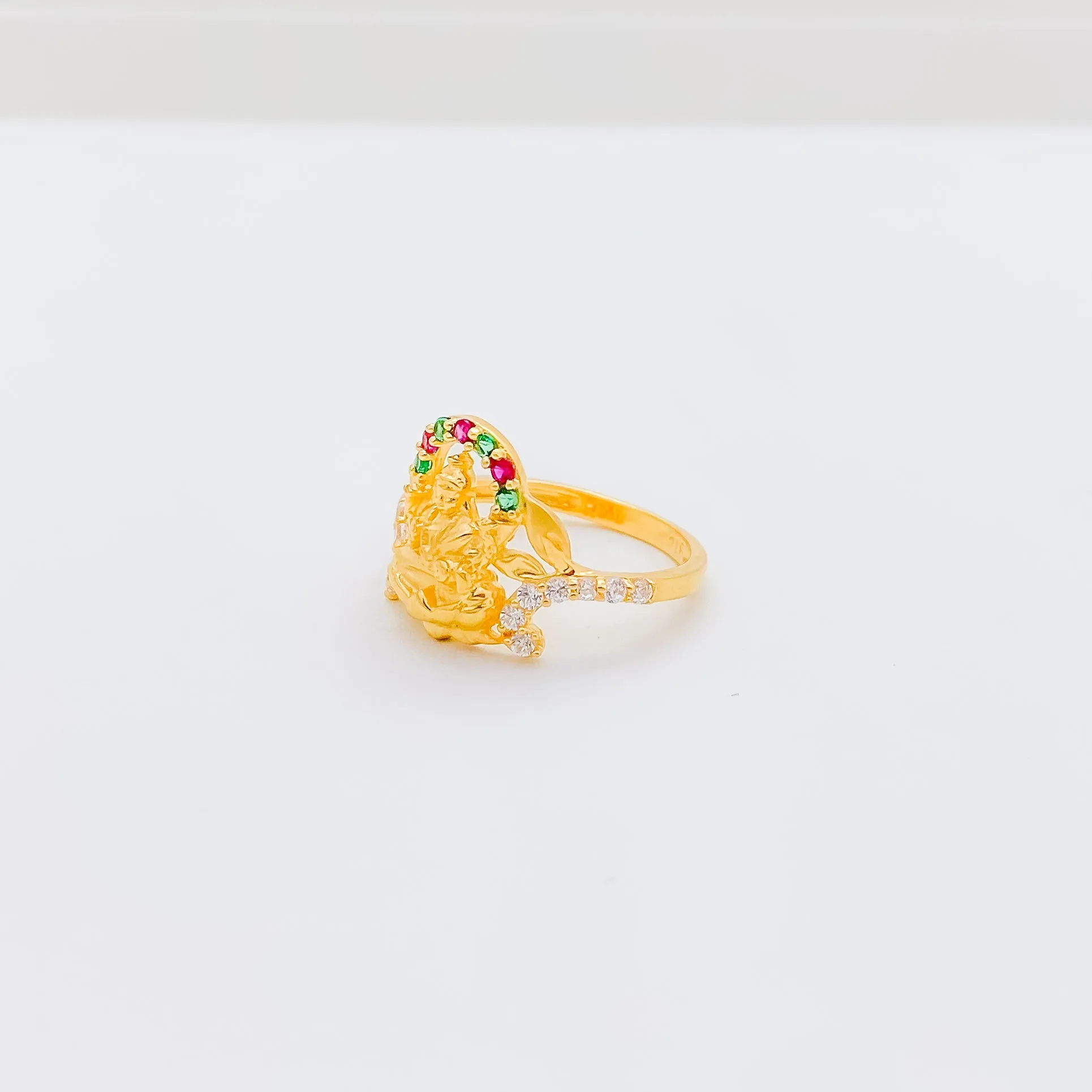 Auspicious Lakshmi in CZ Ring