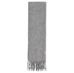 Barbour Unisex Plain Lambswool Scarf Light Grey Marl