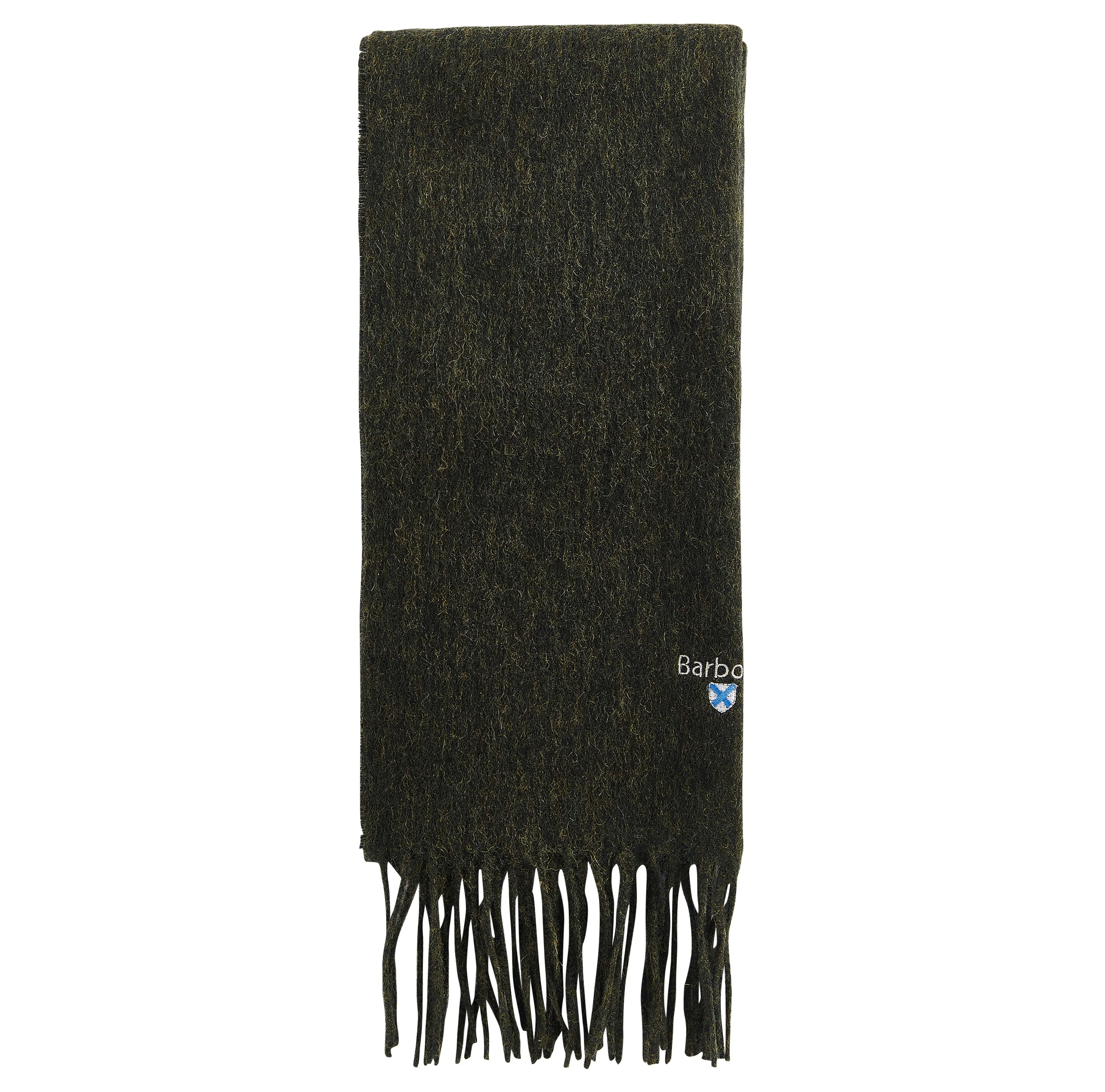 Barbour Unisex Plain Lambswool Scarf Seaweed