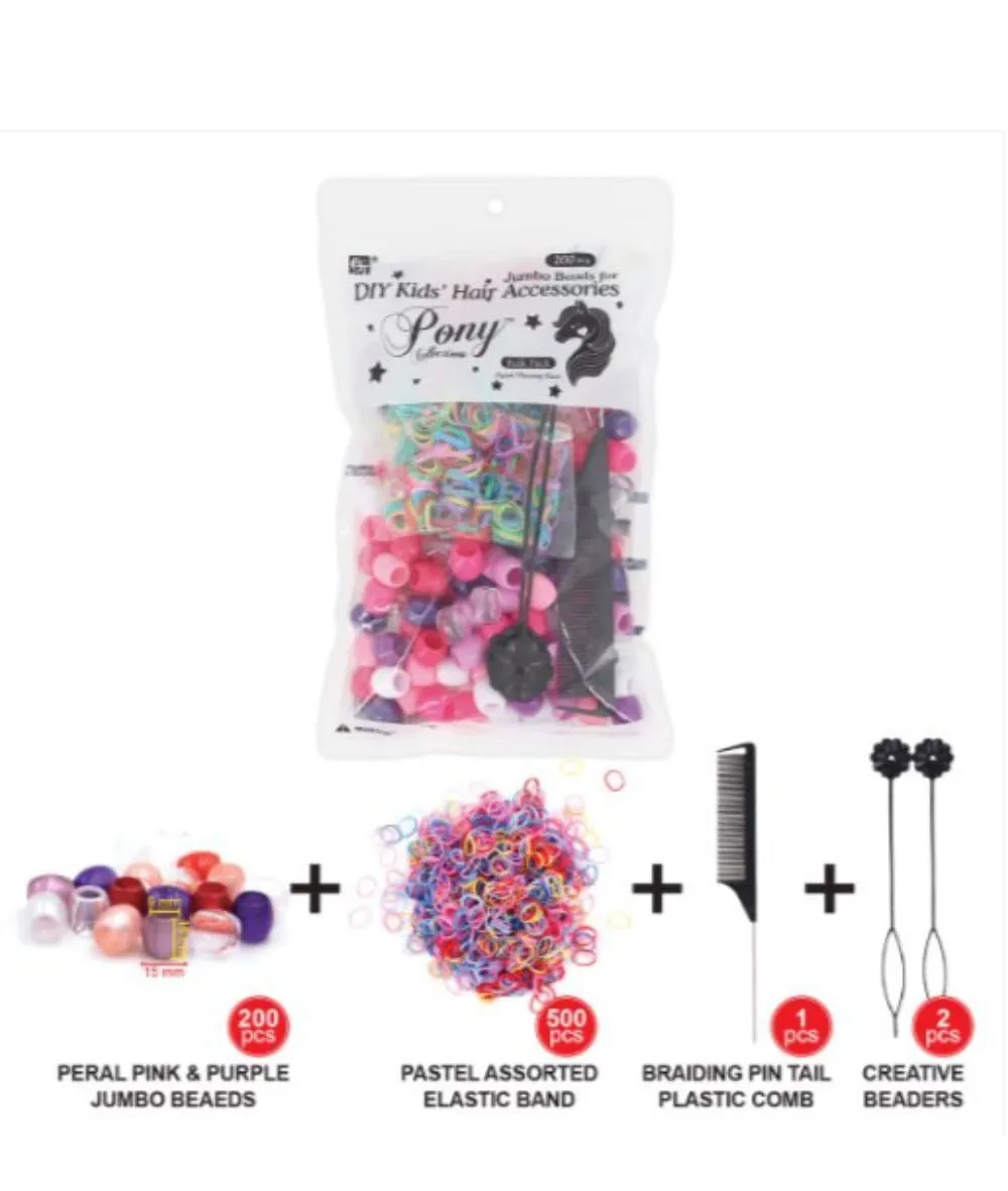 Beauty Town Kids Hair Accessories Beads Bulk Pack