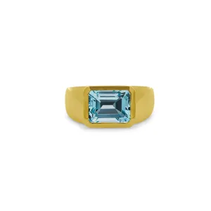 Bezel Set Gemstone Signet Ring