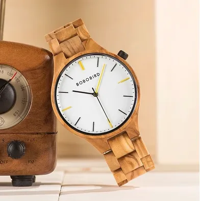 BOBO BIRD HANDMADE MINIMALISTIC DESIGN WOODEN WATCH