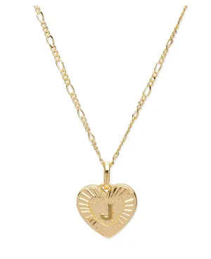 Bracha Heart Initial Necklace