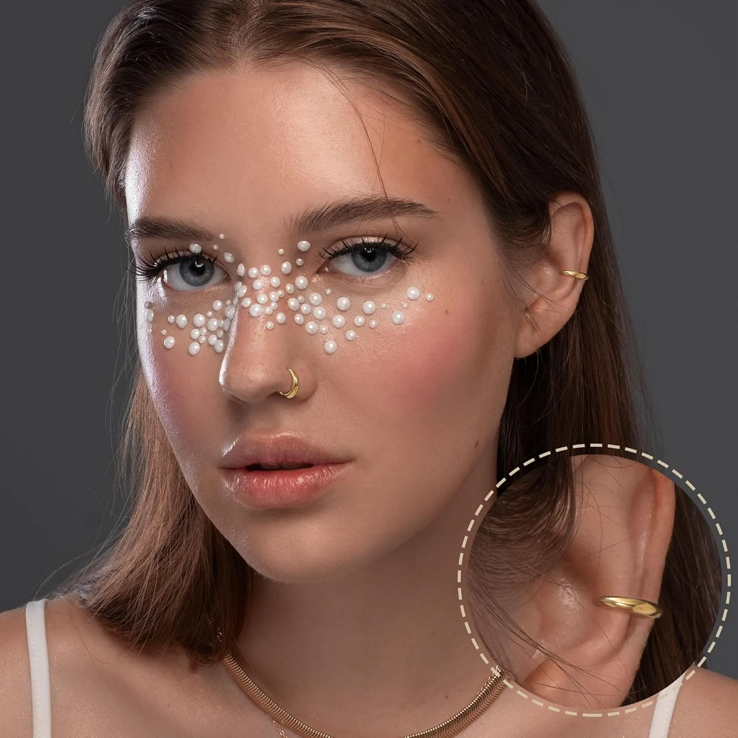 Btysun Nose Rings for Women, Septum Hinged Hoop 16G Nostril Helix Cartilage Earrings, Tragus Rock Conch Lip Daith Piercing Jewelry 8MM 10MM
