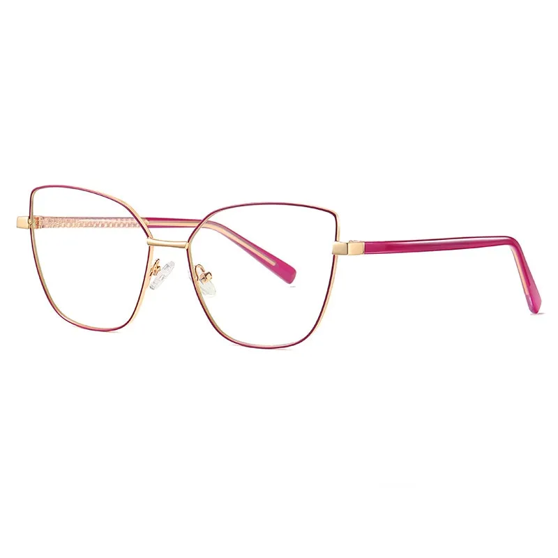 CCspace Unisex Full Rim Square Cat Eye Alloy Frame Eyeglasses 49081