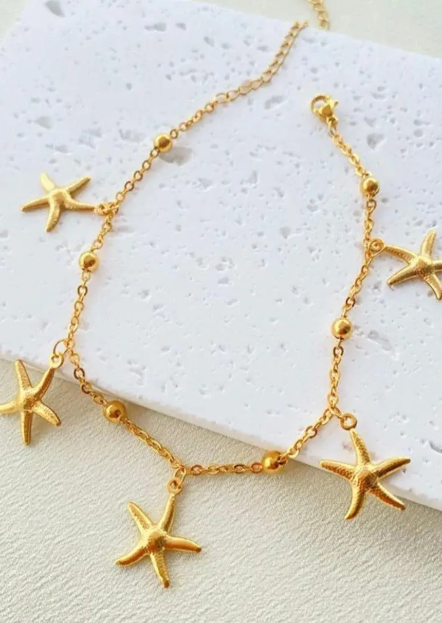 Charm anklet in gold color