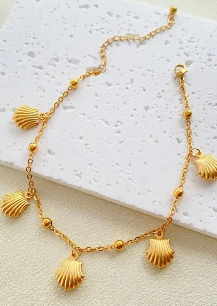 Charm anklet in gold color