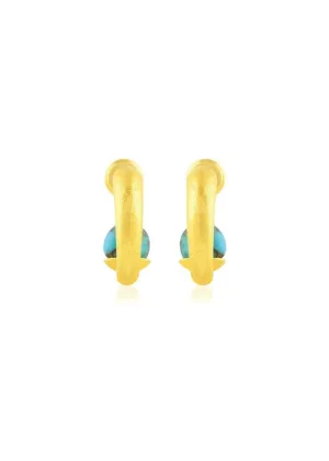 Chunky Turquoise Hoops