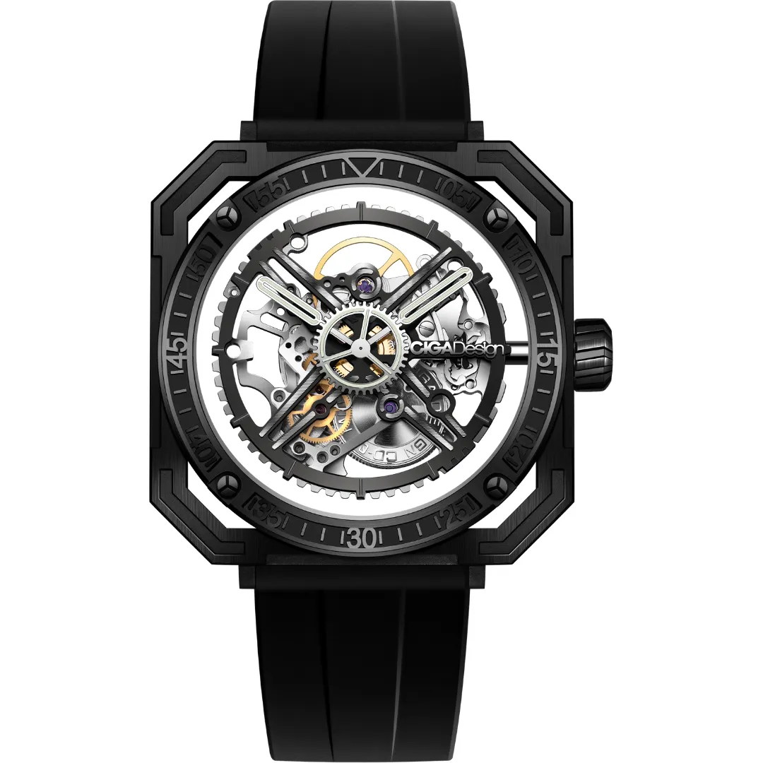 CIGA Design M-Series Magician DLC Titanium Manual Winding Watch