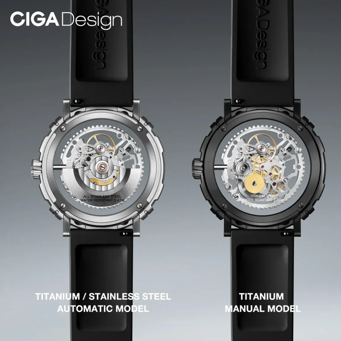 CIGA Design M-Series Magician DLC Titanium Manual Winding Watch