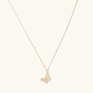 Crystal Butterfly Adjustable Necklace