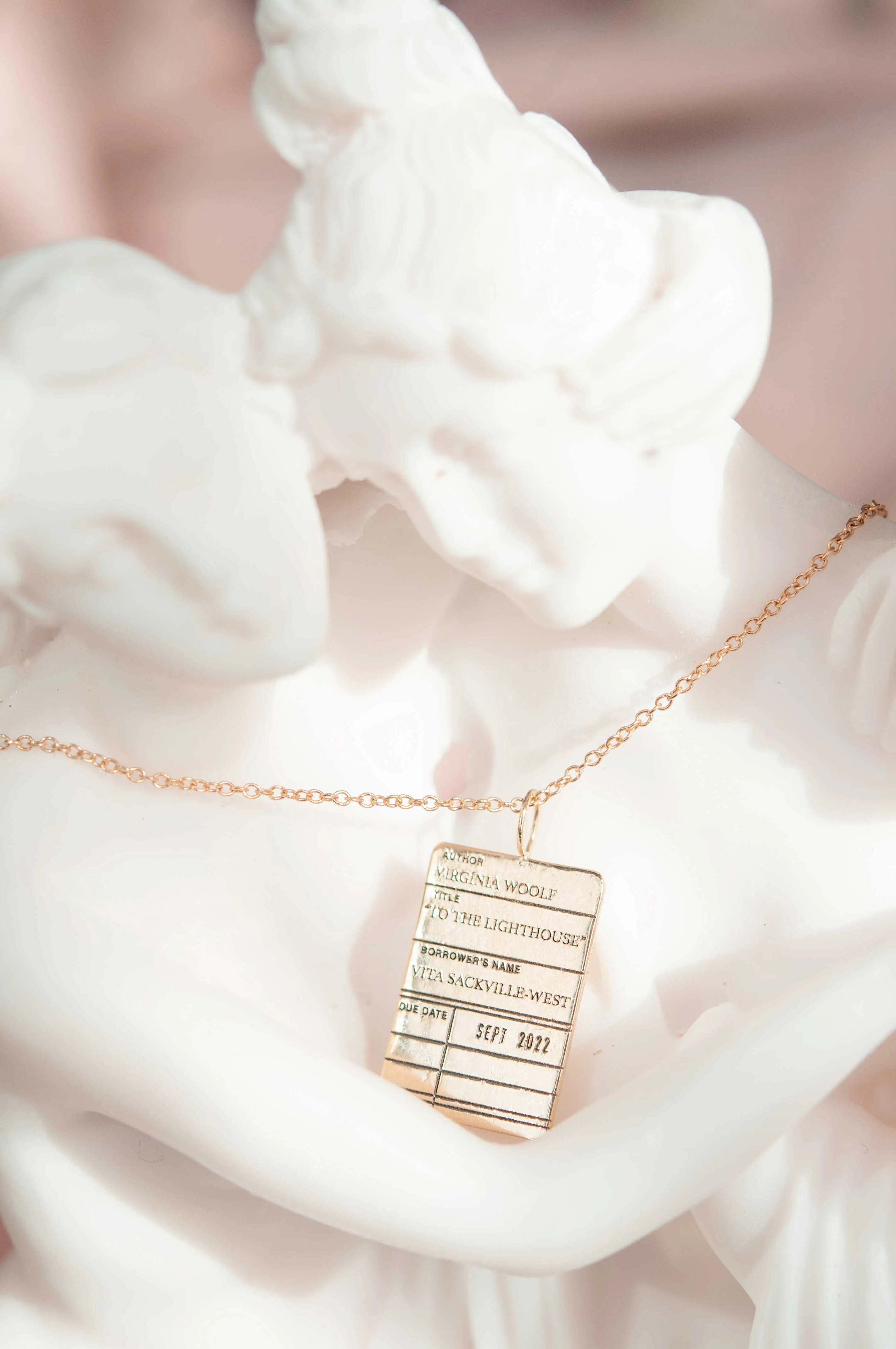 Customizable Library Card Necklace