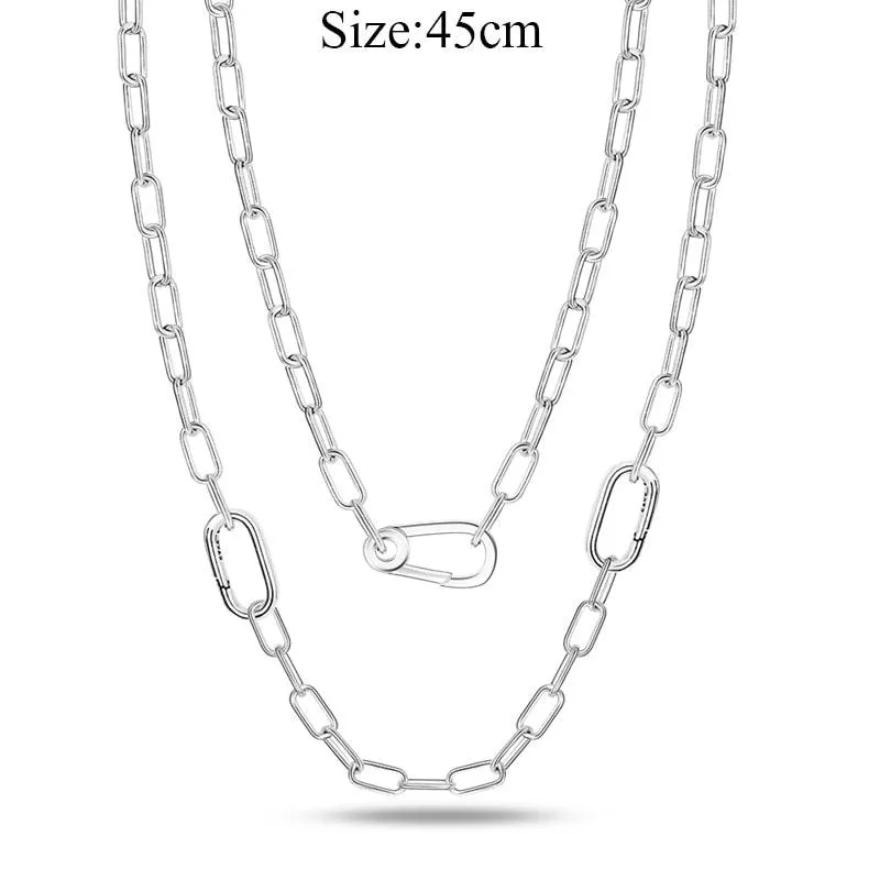 Elegant Customizable 925 Silver O Pendant Necklace for Women - Essential Minimalist Accessory