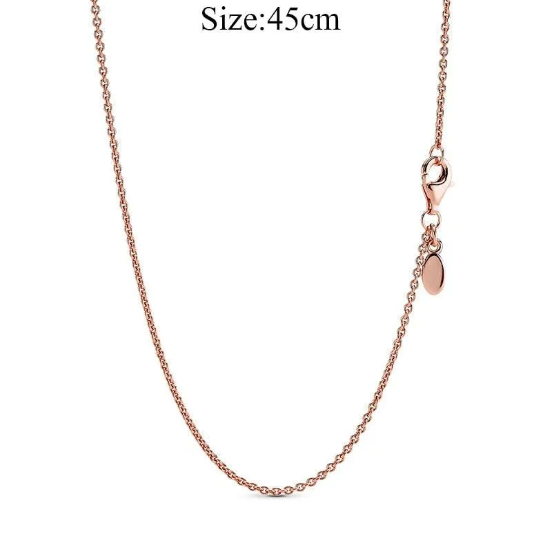 Elegant Customizable 925 Silver O Pendant Necklace for Women - Essential Minimalist Accessory