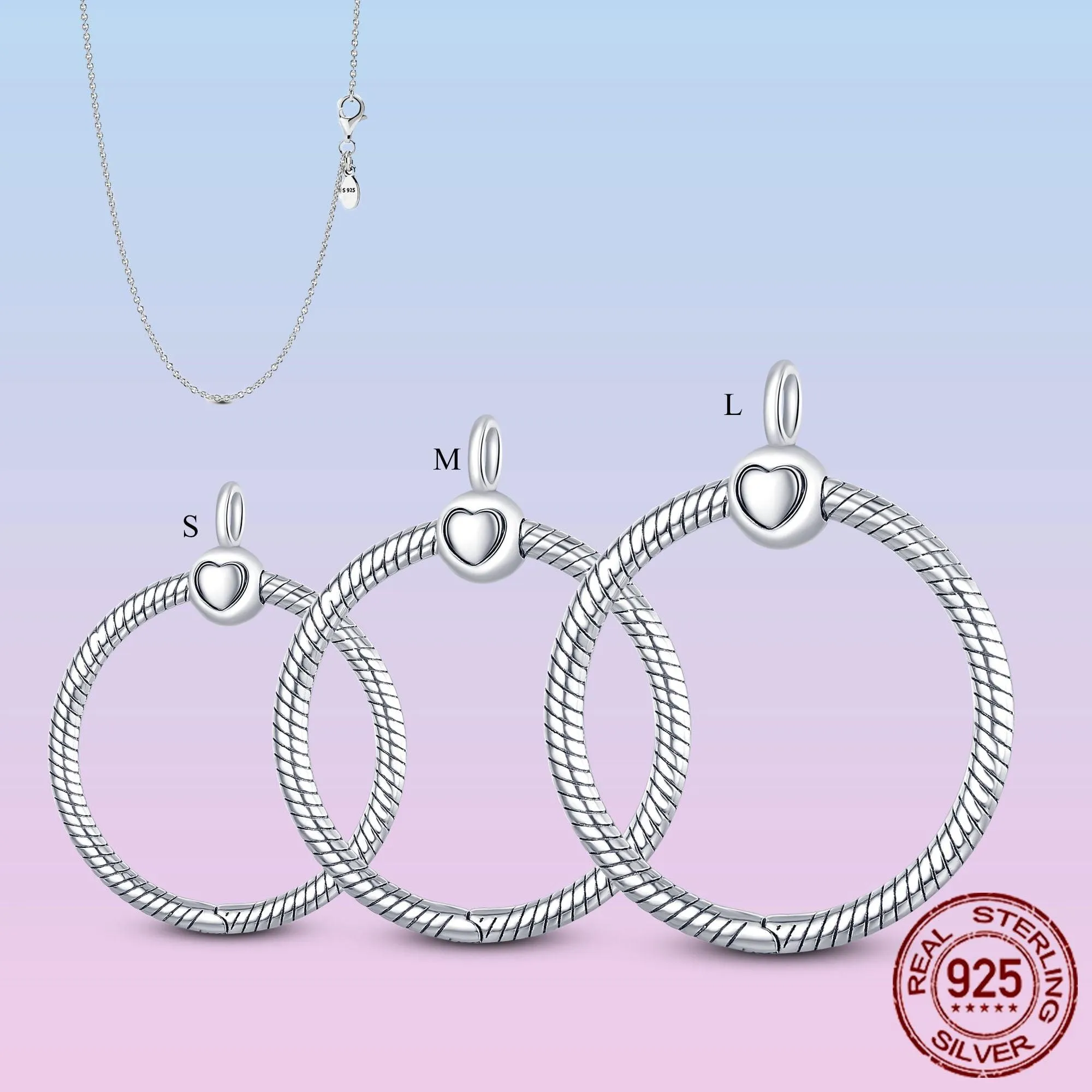 Elegant Customizable 925 Silver O Pendant Necklace for Women - Essential Minimalist Accessory