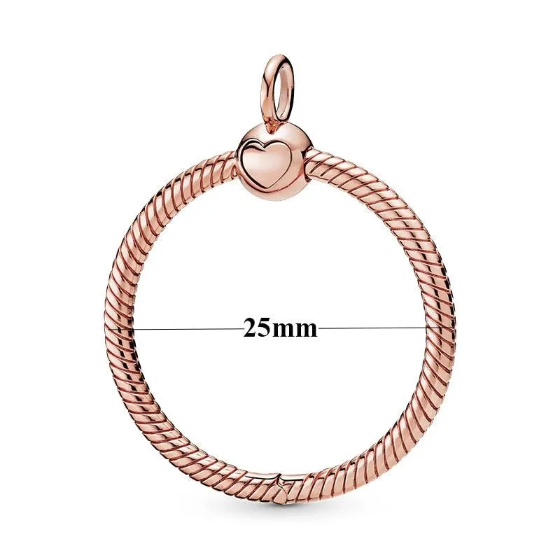 Elegant Customizable 925 Silver O Pendant Necklace for Women - Essential Minimalist Accessory