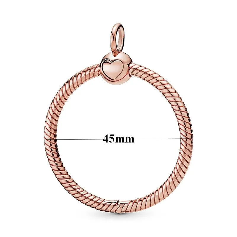 Elegant Customizable 925 Silver O Pendant Necklace for Women - Essential Minimalist Accessory