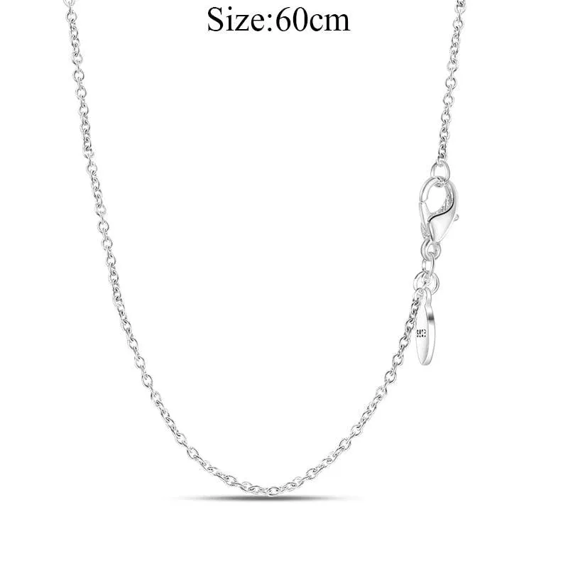 Elegant Customizable 925 Silver O Pendant Necklace for Women - Essential Minimalist Accessory