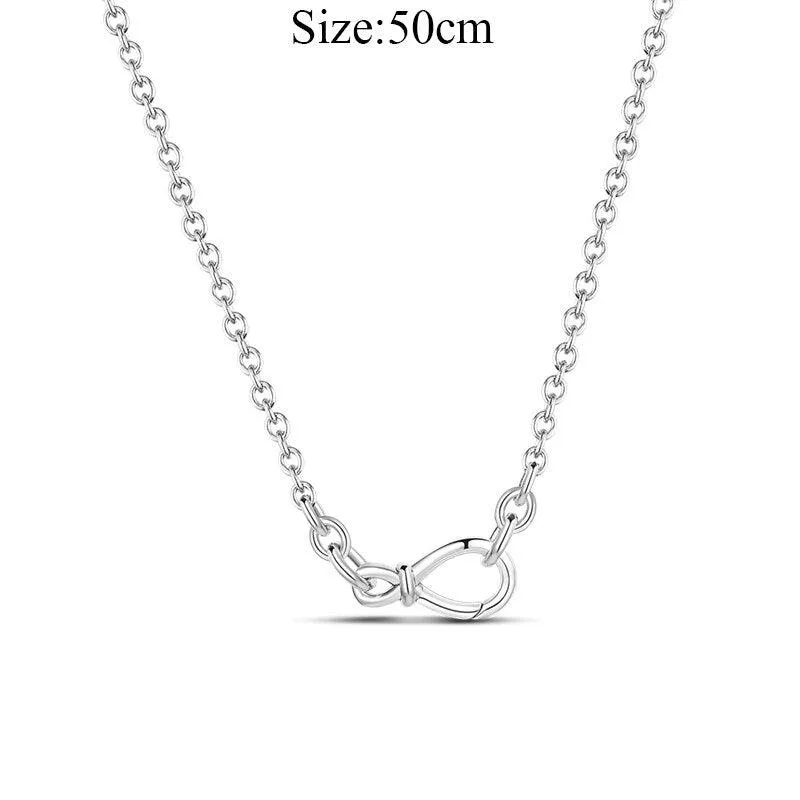 Elegant Customizable 925 Silver O Pendant Necklace for Women - Essential Minimalist Accessory