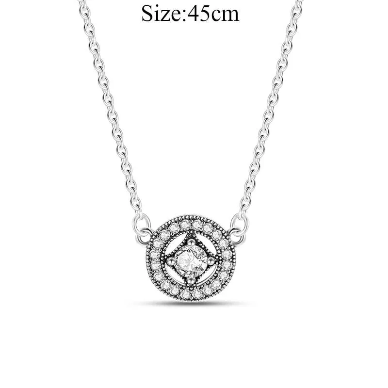 Elegant Customizable 925 Silver O Pendant Necklace for Women - Essential Minimalist Accessory