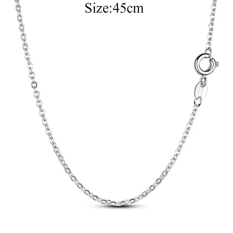 Elegant Customizable 925 Silver O Pendant Necklace for Women - Essential Minimalist Accessory
