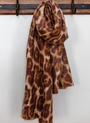 Fawn Leopard Blanket Scarf