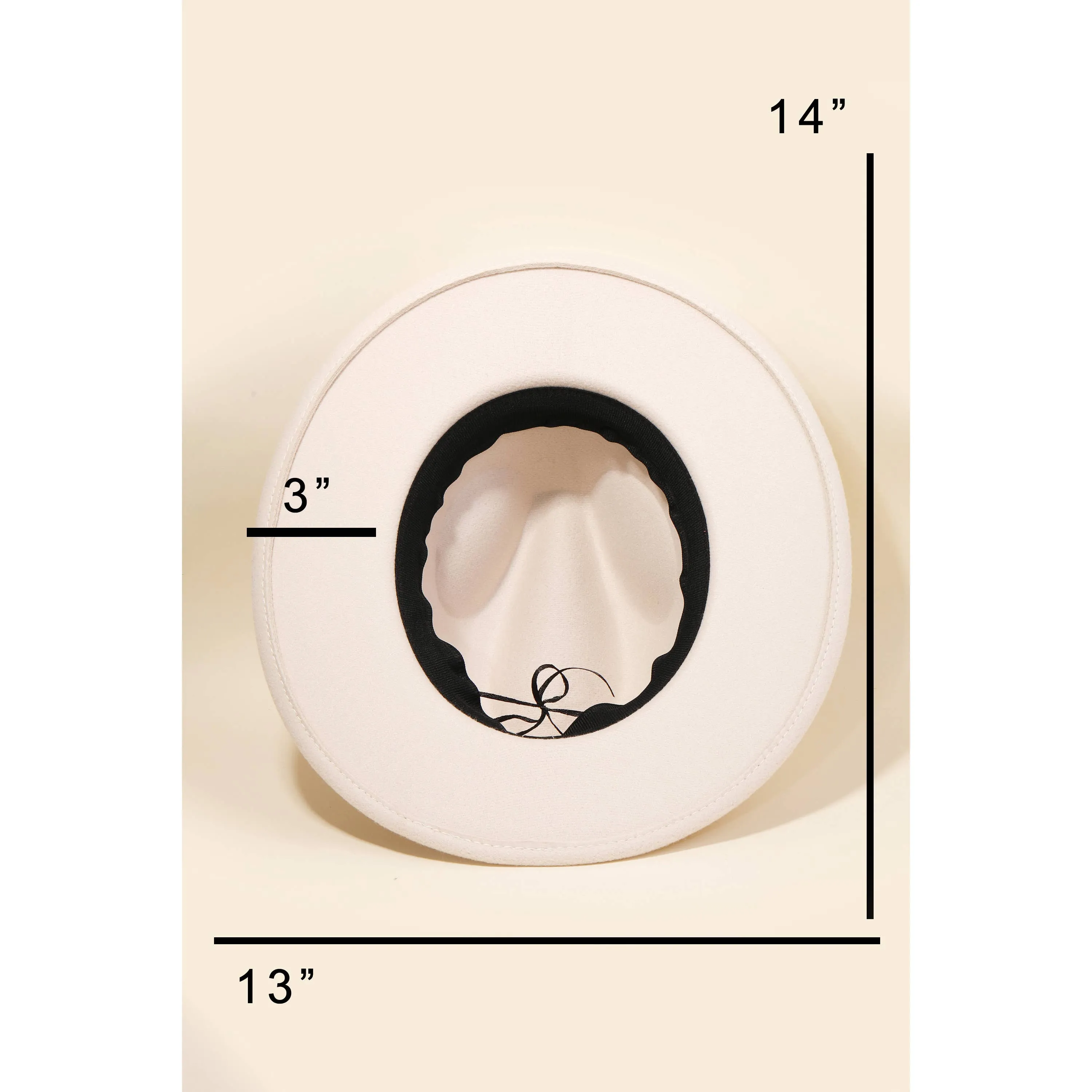 Flat Brim Ribbon Strap Fedora Fashion Hat