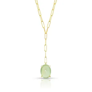 Gemfetti Prehnite Lariat Necklace