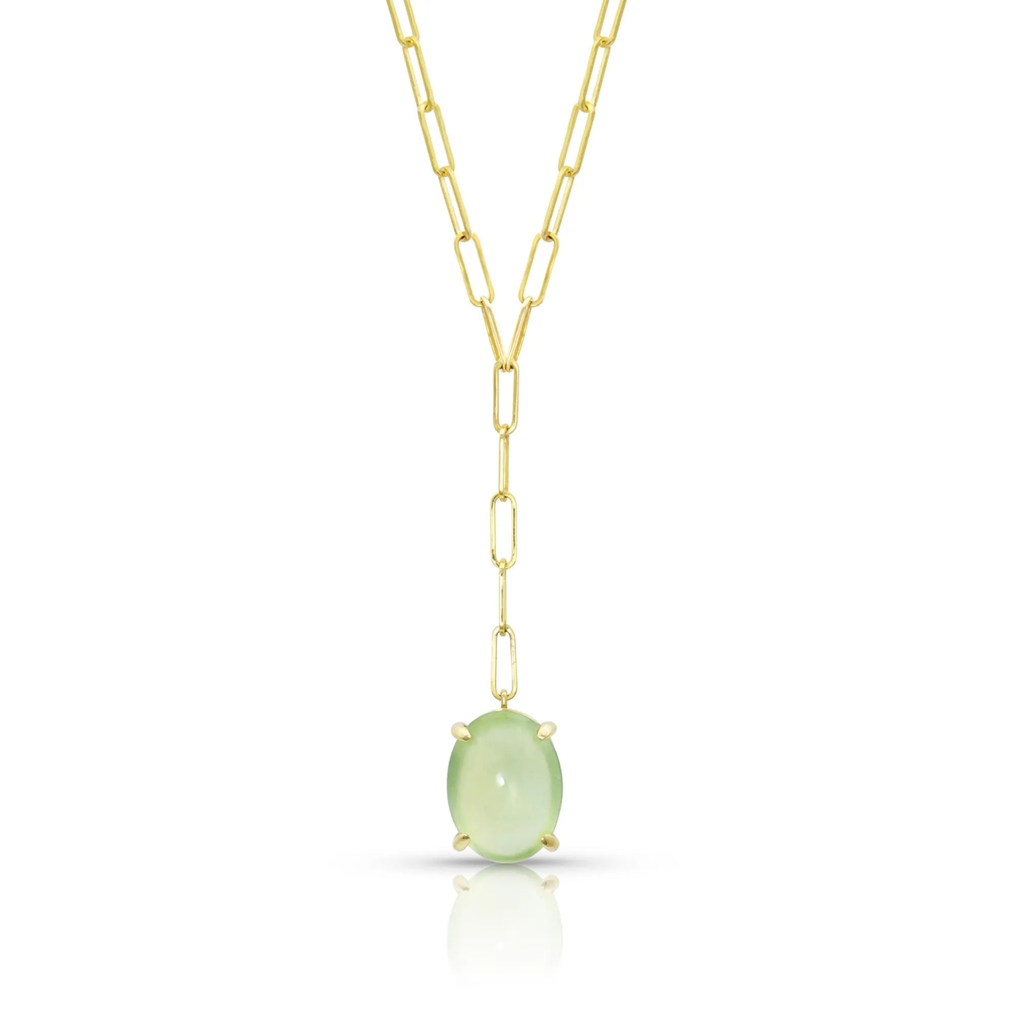 Gemfetti Prehnite Lariat Necklace