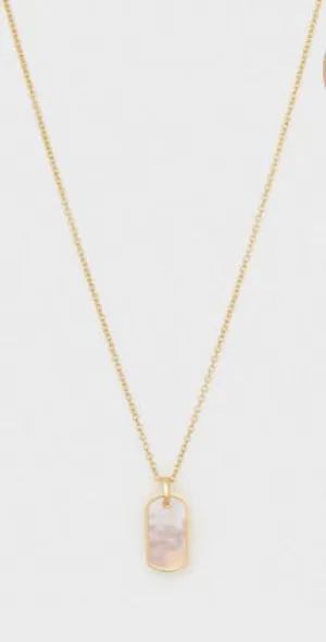 Gorjana Griffin Gem Dog Tag (gold)