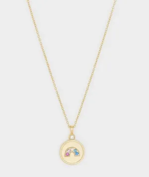 Gorjana Madison Rainbow Coin Necklace (gold)