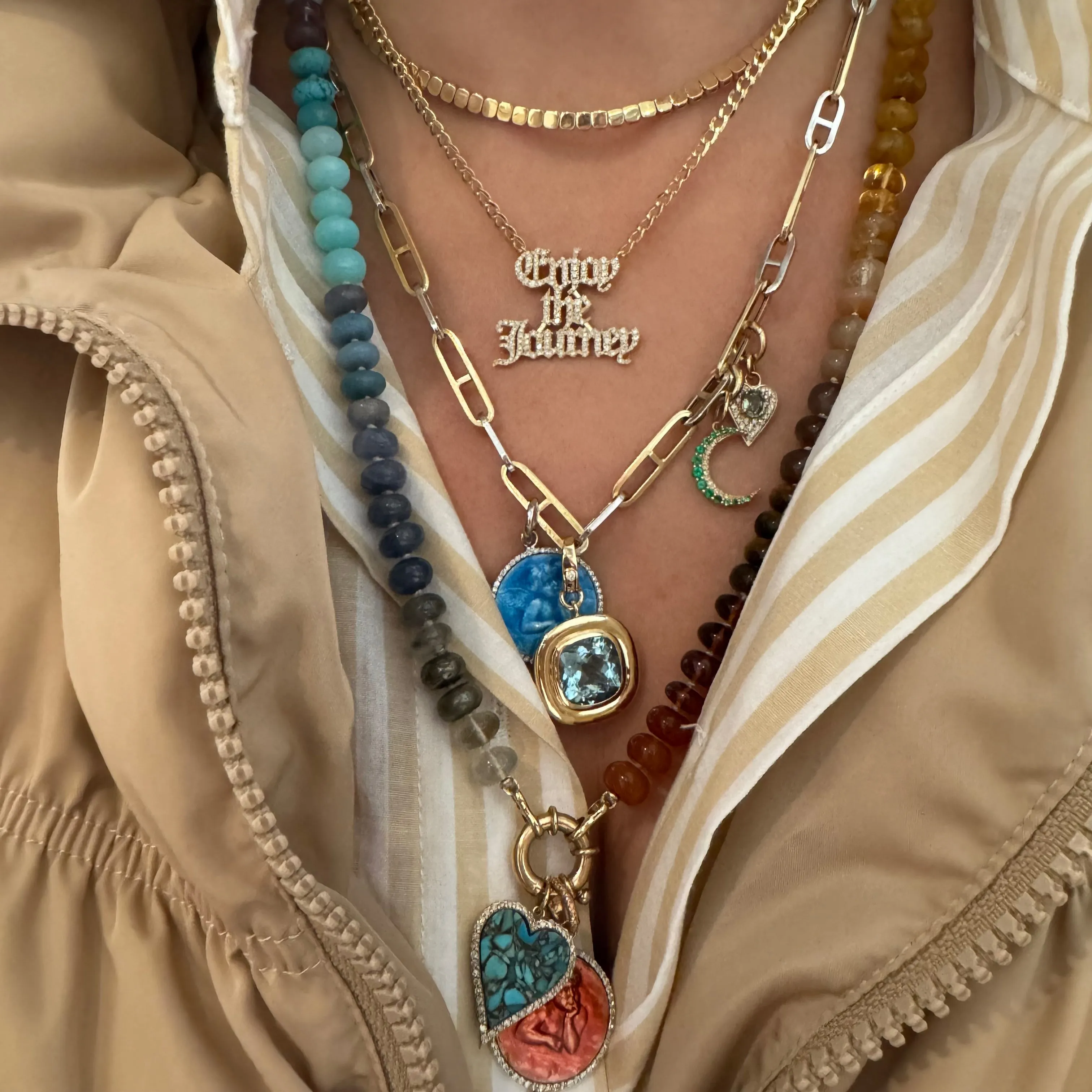 Gothic Cuban Link Nameplate Chain Necklace