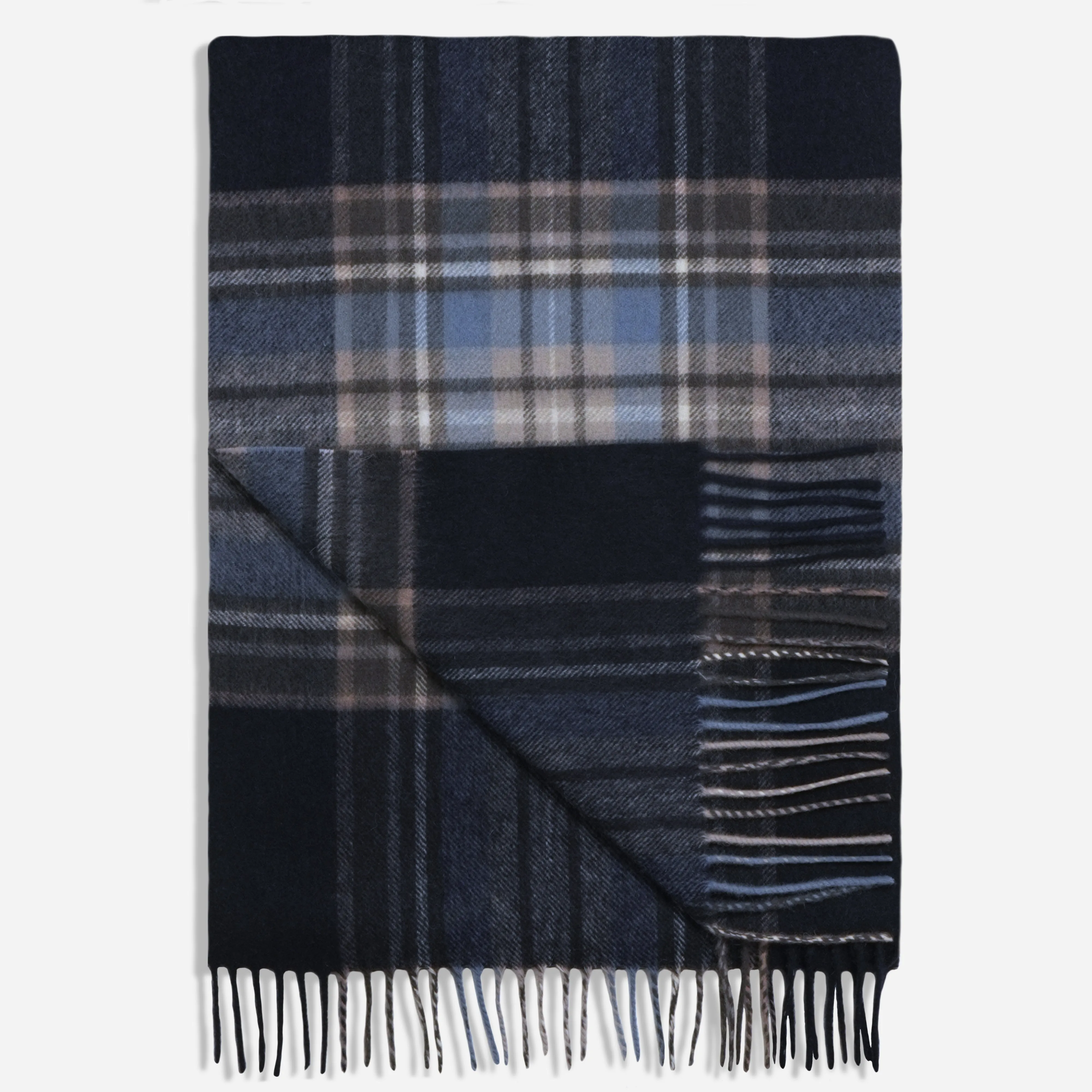Howard Plaid Navy Scarf