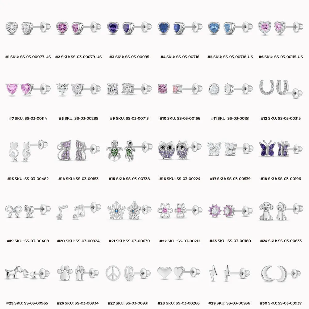 In Season Jewelry Best Selling 925 Sterling Silver Earrings Bundle 60 Pieces