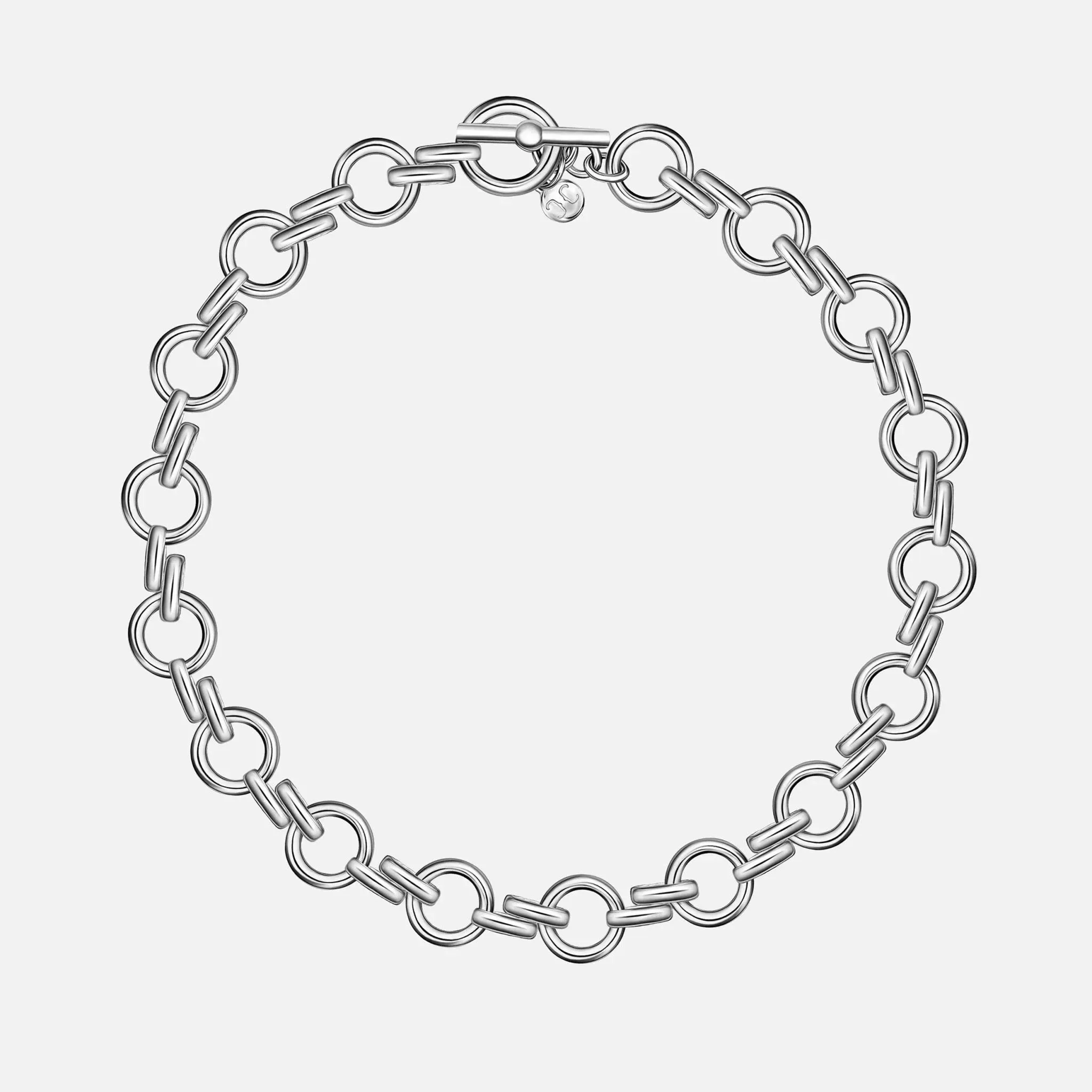 Italian Chain Necklace - Rhodium (silver - tone)