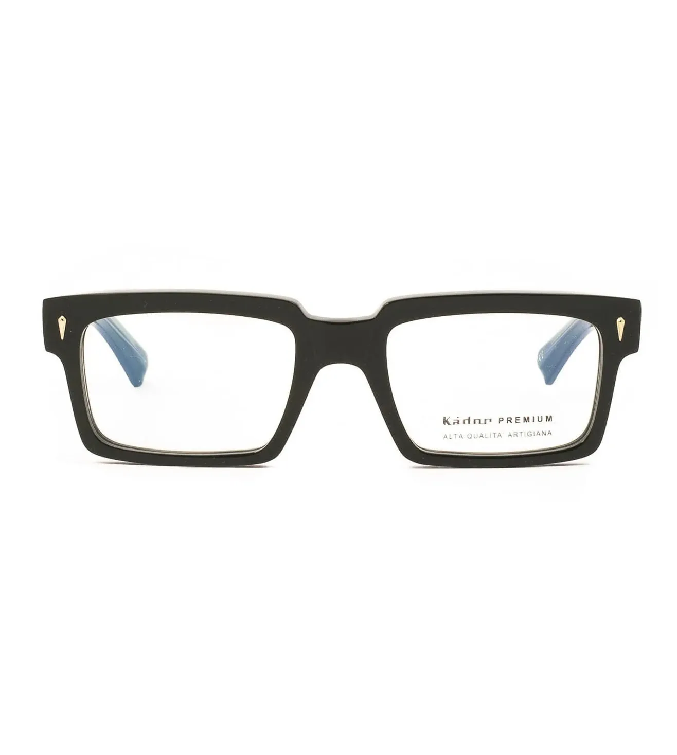 Kador Men's Black Rectangular Optical Frame