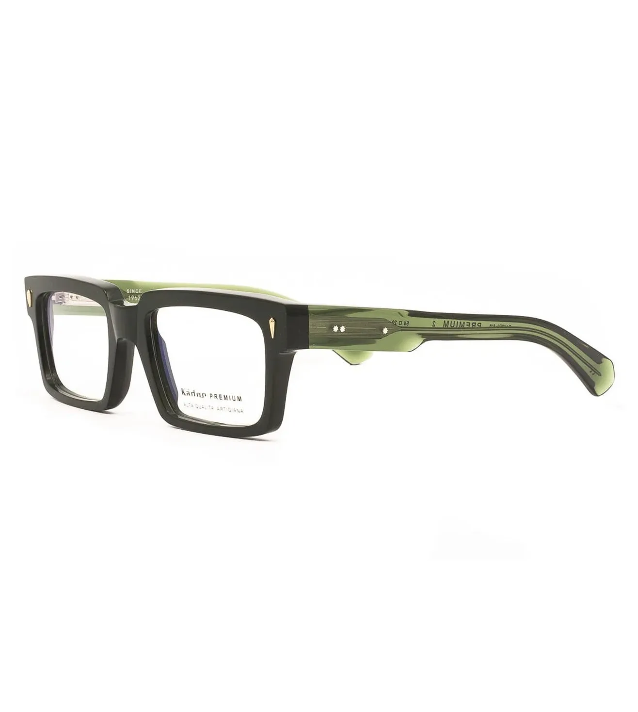 Kador Men's Black Rectangular Optical Frame