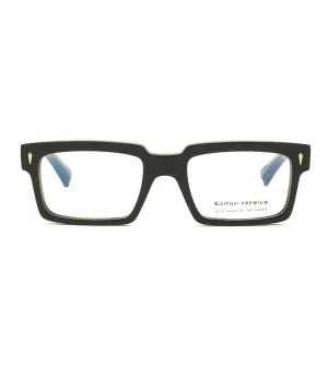 Kador Men's Black Rectangular Optical Frame