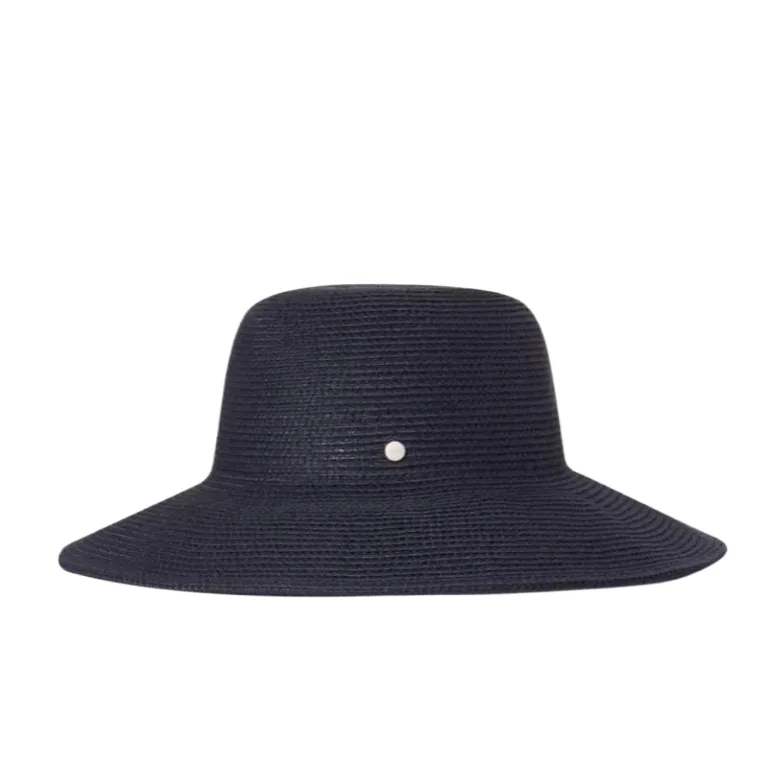 Ladies Mid Brim Hat Mira Natural Navy